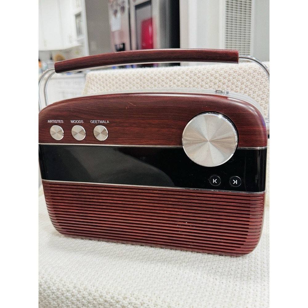 Saregama Carvaan Cherrywood Red Portable Digital Music Player Retro Radio